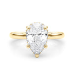 Pear Hidden Halo Lab Grown Diamond Engagement Ring - VS1 D/E/F | 14K & 18K Gold | 14K Yellow Gold | Pear Lab Diamond | Picasso Gold & Diamond Chicago