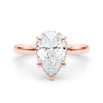 Pear Hidden Halo Lab Grown Diamond Engagement Ring - VS1 D/E/F | 14K & 18K Gold | 14K Yellow Gold | Pear Lab Diamond | Picasso Gold & Diamond Chicago