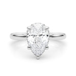 Pear Hidden Halo Lab Grown Diamond Engagement Ring - VS1 D/E/F | 14K & 18K Gold | 14K Rose Gold | Pear Lab Diamond | Picasso Gold & Diamond Chicago