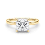 Princess Cut Hidden Halo Lab Grown Diamond Engagement Ring - VS1 D/E/F | 14K & 18K Gold | 14K Yellow Gold | Princess Cut Lab Diamond | Picasso Gold & Diamond Chicago