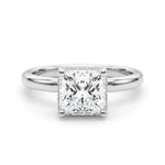 Princess Cut Hidden Halo Lab Grown Diamond Engagement Ring - VS1 D/E/F | 14K & 18K Gold | 14K Rose Gold | Princess Cut Lab Diamond | Picasso Gold & Diamond Chicago