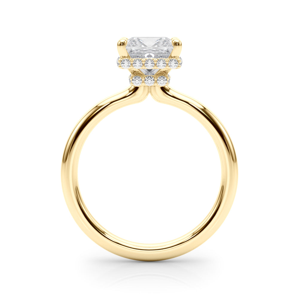 Princess Cut Hidden Halo Lab Grown Diamond Engagement Ring - VS1 D/E/F | 14K & 18K Gold | 14K Rose Gold | Princess Cut Lab Diamond | Picasso Gold & Diamond Chicago