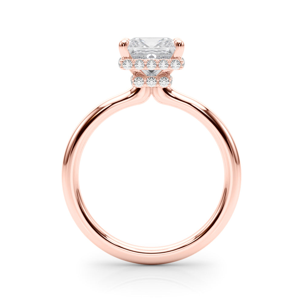 Princess Cut Hidden Halo Lab Grown Diamond Engagement Ring - VS1 D/E/F | 14K & 18K Gold | 14K Rose Gold | Princess Cut Lab Diamond | Picasso Gold & Diamond Chicago