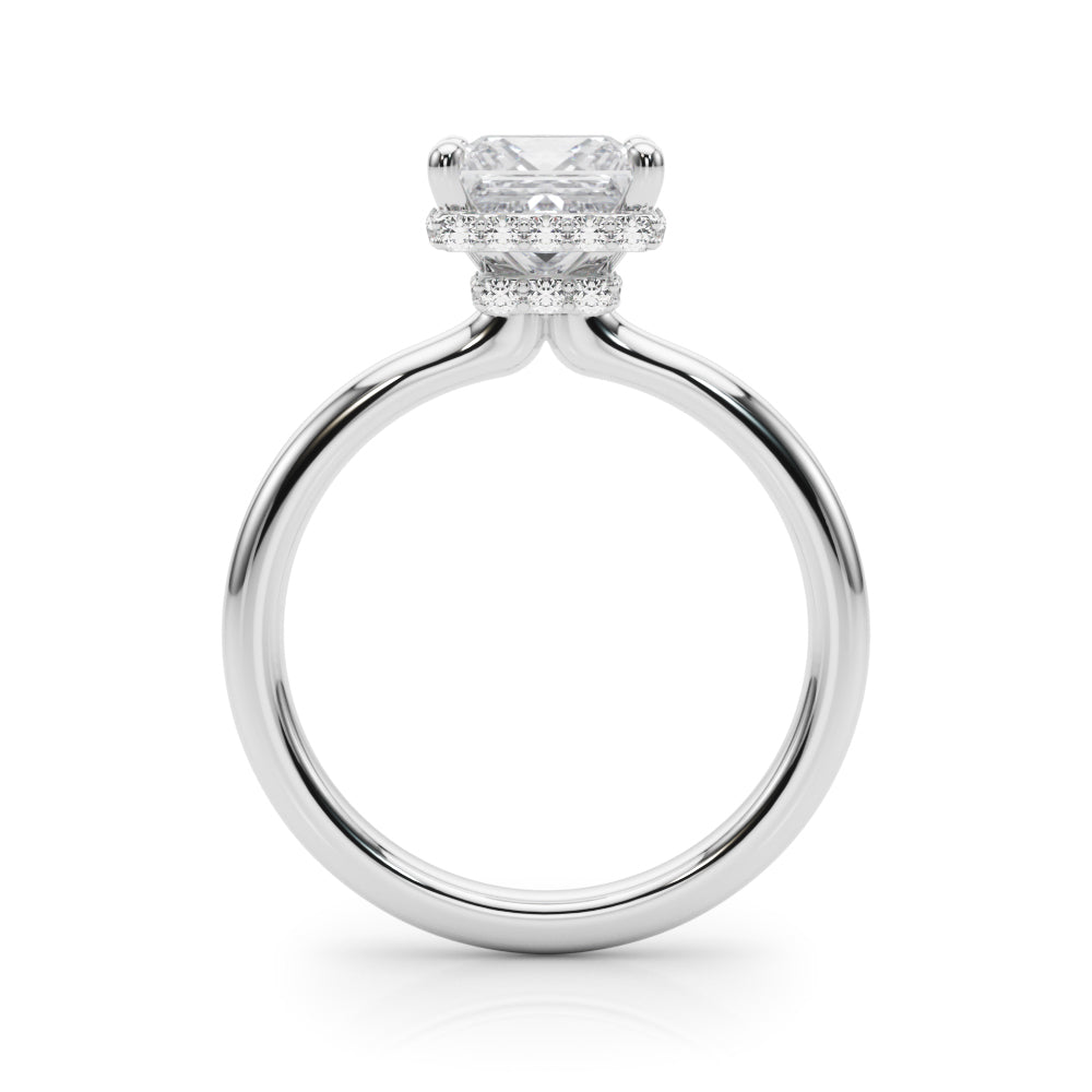 Princess Cut Hidden Halo Lab Grown Diamond Engagement Ring - VS1 D/E/F | 14K & 18K Gold | 14K Rose Gold | Princess Cut Lab Diamond | Picasso Gold & Diamond Chicago