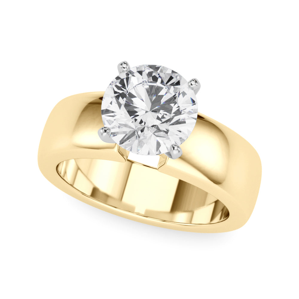 Round Solitaire Lab Grown Diamond Engagement Ring - VS1 D/E/F | 14K & 18K Gold | 14K White Gold | Round Lab Diamond | Picasso Gold & Diamond Chicago