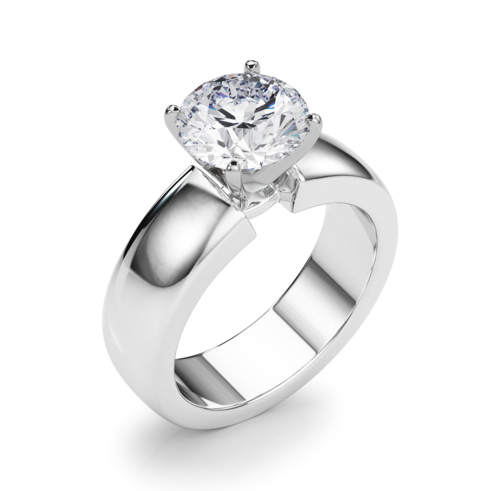 Round Solitaire Lab Grown Diamond Engagement Ring - VS1 D/E/F | 14K & 18K Gold | 14K Rose Gold | Round Lab Diamond | Picasso Gold & Diamond Chicago