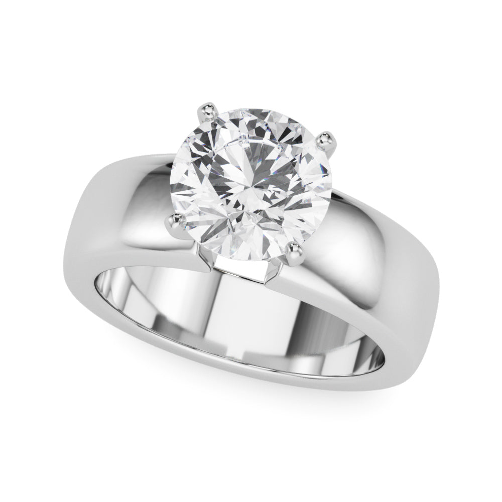 Round Solitaire Lab Grown Diamond Engagement Ring - VS1 D/E/F | 14K & 18K Gold | 14K White Gold | Round Lab Diamond | Picasso Gold & Diamond Chicago