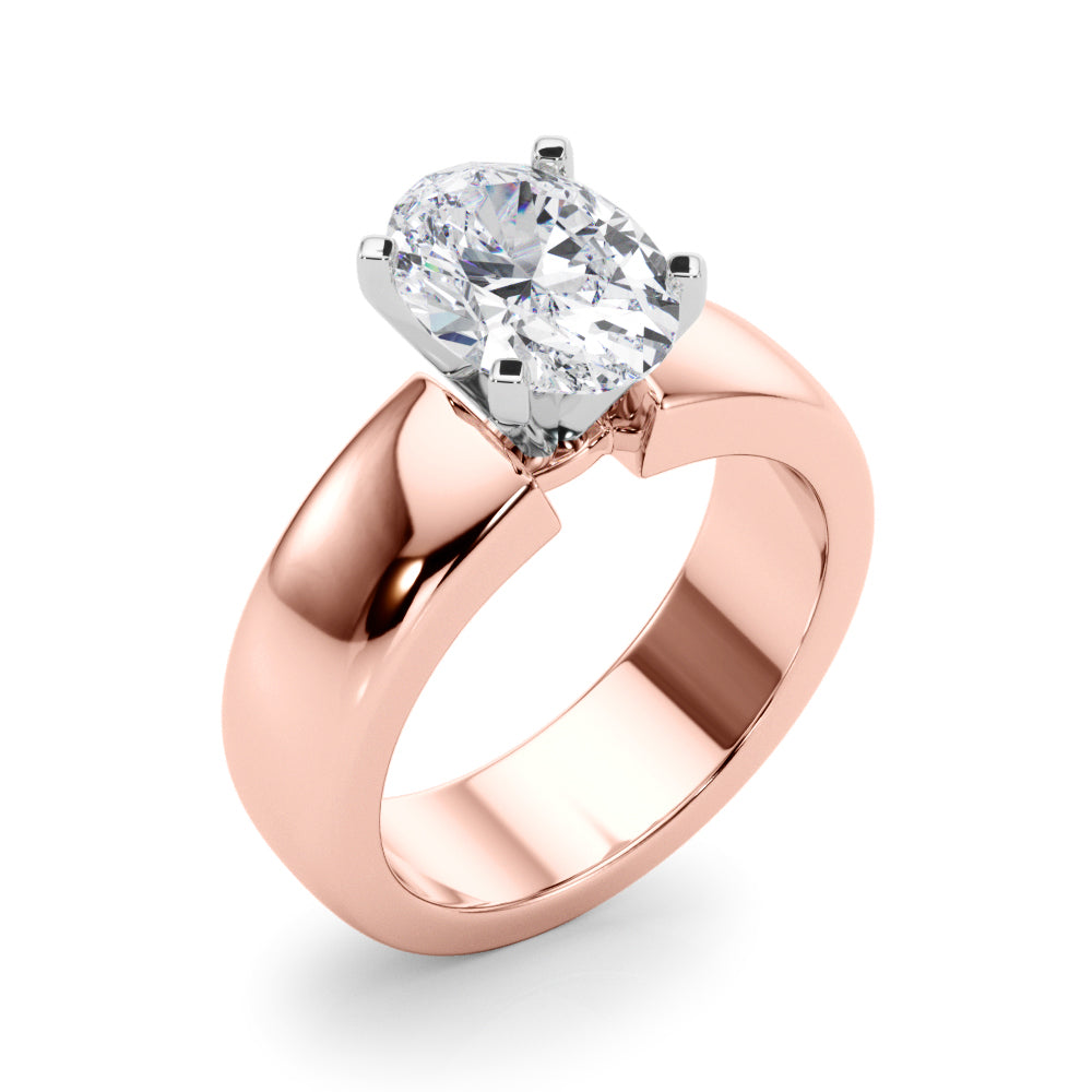Round Solitaire Lab Grown Diamond Engagement Ring - VS1 D/E/F | 14K & 18K Gold | Lab Grown Diamond Engagement Ring | Picasso Gold & Diamond | Chicago