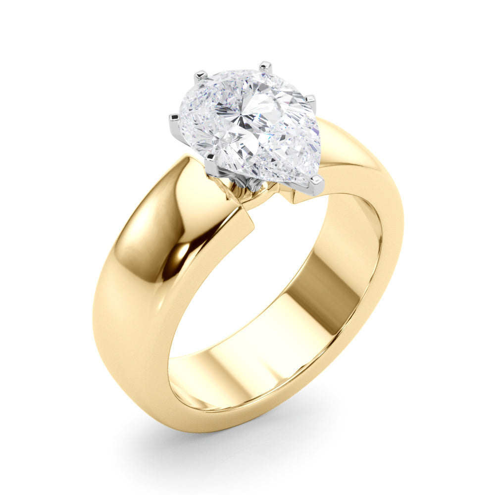 Round Solitaire Lab Grown Diamond Engagement Ring - VS1 D/E/F | 14K & 18K Gold | 14K White Gold | Round Lab Diamond | Picasso Gold & Diamond Chicago