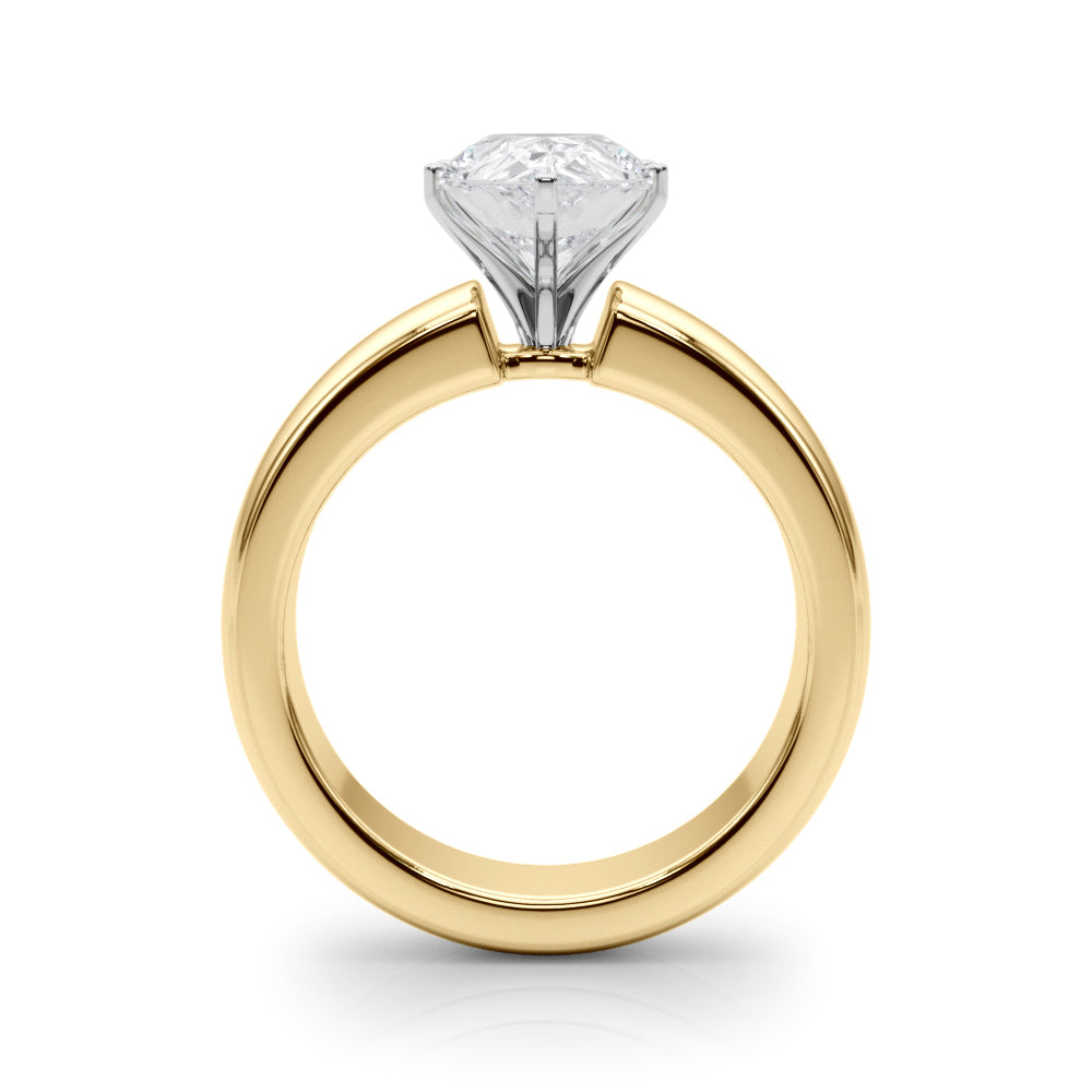 Round Solitaire Lab Grown Diamond Engagement Ring - VS1 D/E/F | 14K & 18K Gold | 18K Yellow Gold | Round Lab Diamond | Picasso Gold & Diamond Chicago