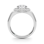Round Halo Lab Grown Diamond Engagement Ring - VS1 D/E/F | 14K & 18K Gold | 14K Rose Gold | Round Lab Diamond | Picasso Gold & Diamond Chicago