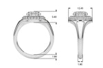 Round Halo Lab Grown Diamond Engagement Ring - VS1 D/E/F | 14K & 18K Gold | 18K White Gold | Round Lab Diamond | Picasso Gold & Diamond Chicago