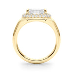 Emerald Cut Halo Lab Grown Diamond Engagement Ring - VS1 D/E/F | 14K & 18K Gold | 14K Rose Gold | Emerald Cut Lab Diamond | Picasso Gold & Diamond Chicago