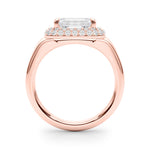Emerald Cut Halo Lab Grown Diamond Engagement Ring - VS1 D/E/F | 14K & 18K Gold | 14K Rose Gold | Emerald Cut Lab Diamond | Picasso Gold & Diamond Chicago