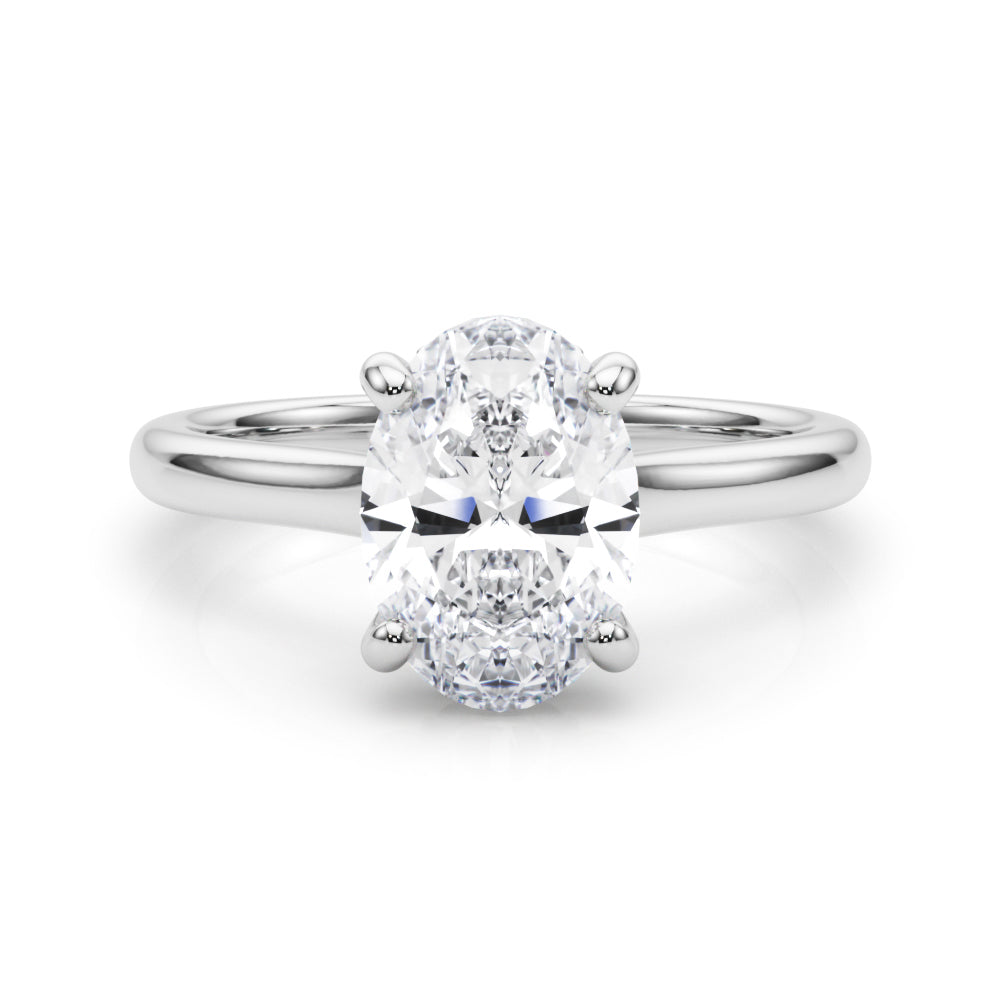 Oval Hidden Halo Lab Grown Diamond Engagement Ring - VS1 D/E/F | 14K & 18K Gold | 14K Rose Gold | Oval Lab Diamond | Picasso Gold & Diamond Chicago