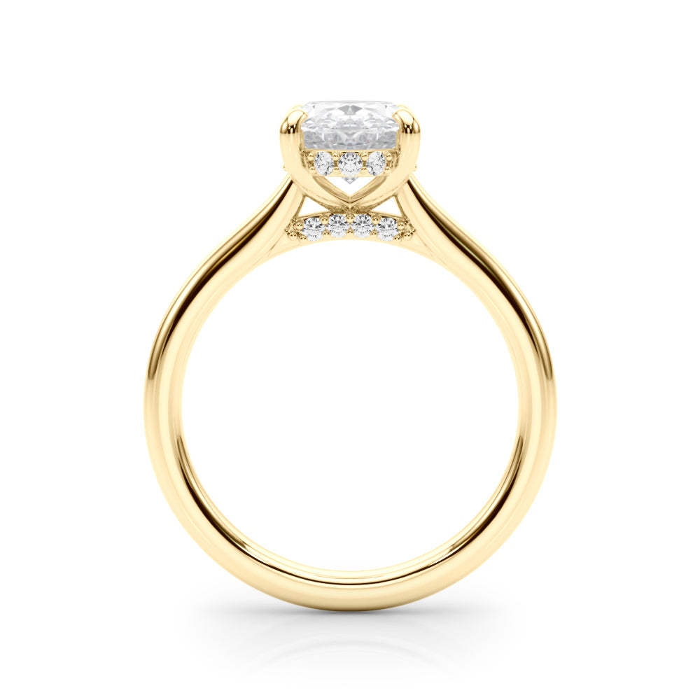 Oval Hidden Halo Lab Grown Diamond Engagement Ring - VS1 D/E/F | 14K & 18K Gold | 14K Rose Gold | Oval Lab Diamond | Picasso Gold & Diamond Chicago