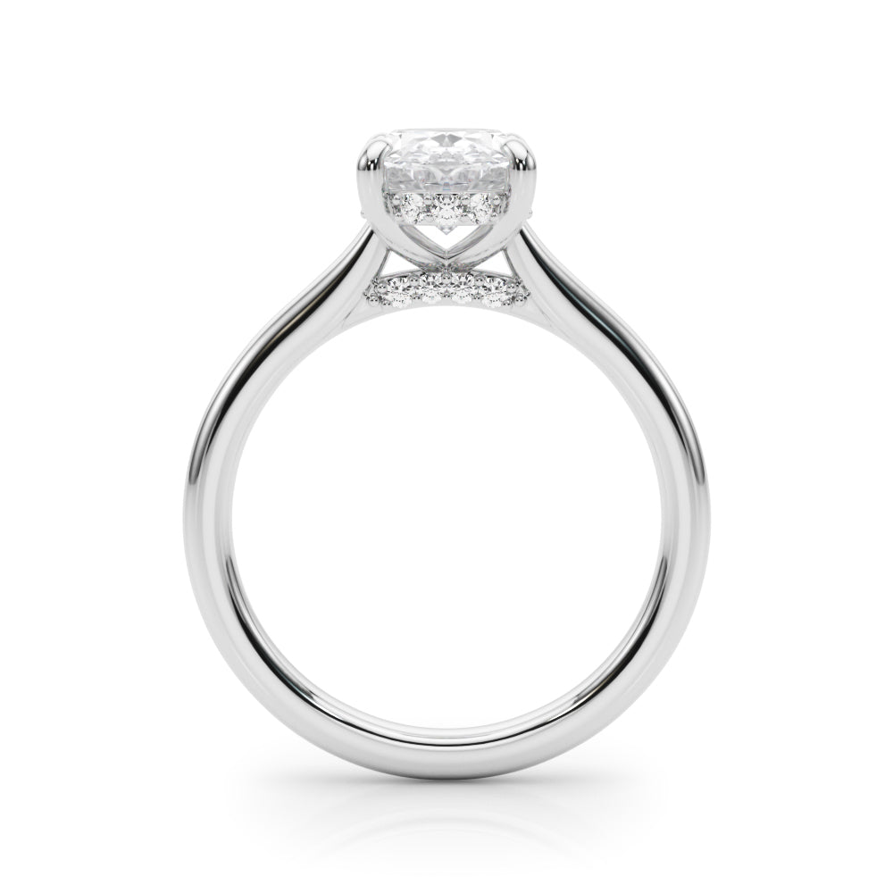 Oval Hidden Halo Lab Grown Diamond Engagement Ring - VS1 D/E/F | 14K & 18K Gold | 14K Rose Gold | Oval Lab Diamond | Picasso Gold & Diamond Chicago