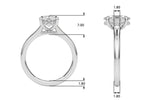 Oval Hidden Halo Lab Grown Diamond Engagement Ring - VS1 D/E/F | 14K & 18K Gold | 18K White Gold | Oval Lab Diamond | Picasso Gold & Diamond Chicago