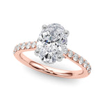 Oval Hidden Halo Lab Grown Diamond Engagement Ring - VS1 D/E/F | 14K & 18K Gold | 14K White Gold | Oval Lab Diamond | Picasso Gold & Diamond Chicago