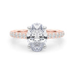 Oval Hidden Halo Lab Grown Diamond Engagement Ring - VS1 D/E/F | 14K & 18K Gold | 14K Yellow Gold | Oval Lab Diamond | Picasso Gold & Diamond Chicago