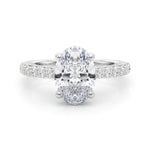 Oval Hidden Halo Lab Grown Diamond Engagement Ring - VS1 D/E/F | 14K & 18K Gold | 14K Rose Gold | Oval Lab Diamond | Picasso Gold & Diamond Chicago