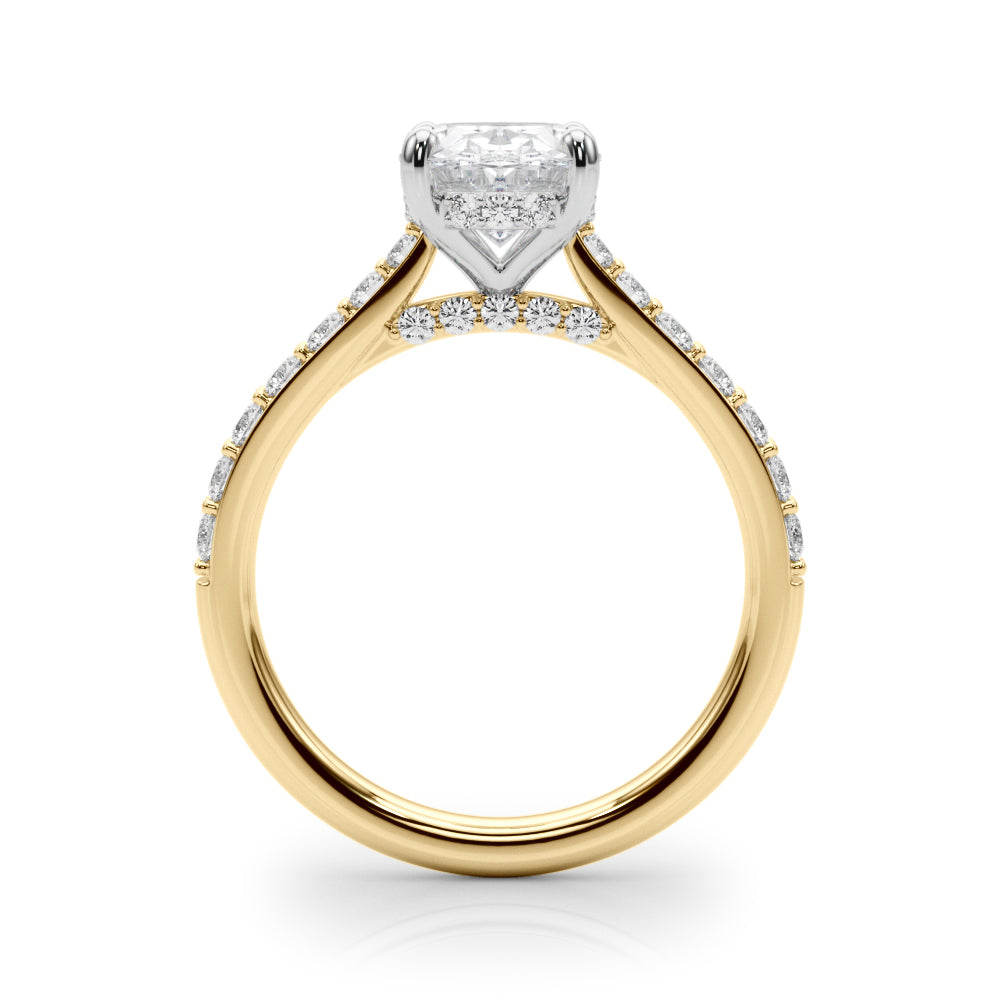Oval Hidden Halo Lab Grown Diamond Engagement Ring - VS1 D/E/F | 14K & 18K Gold | 14K Rose Gold | Oval Lab Diamond | Picasso Gold & Diamond Chicago