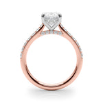 Oval Hidden Halo Lab Grown Diamond Engagement Ring - VS1 D/E/F | 14K & 18K Gold | 14K Rose Gold | Oval Lab Diamond | Picasso Gold & Diamond Chicago
