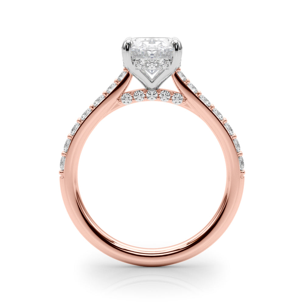 Oval Hidden Halo Lab Grown Diamond Engagement Ring - VS1 D/E/F | 14K & 18K Gold | 14K Rose Gold | Oval Lab Diamond | Picasso Gold & Diamond Chicago