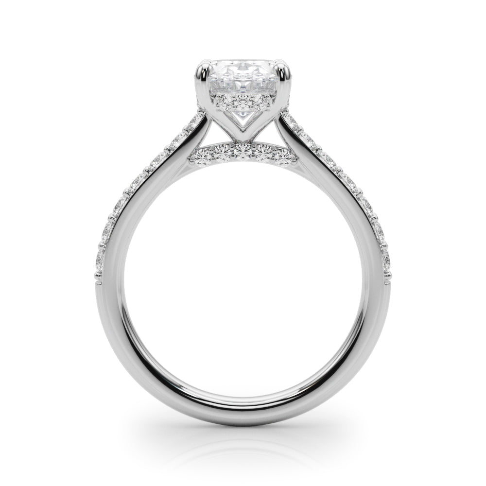 Oval Hidden Halo Lab Grown Diamond Engagement Ring - VS1 D/E/F | 14K & 18K Gold | 14K Rose Gold | Oval Lab Diamond | Picasso Gold & Diamond Chicago