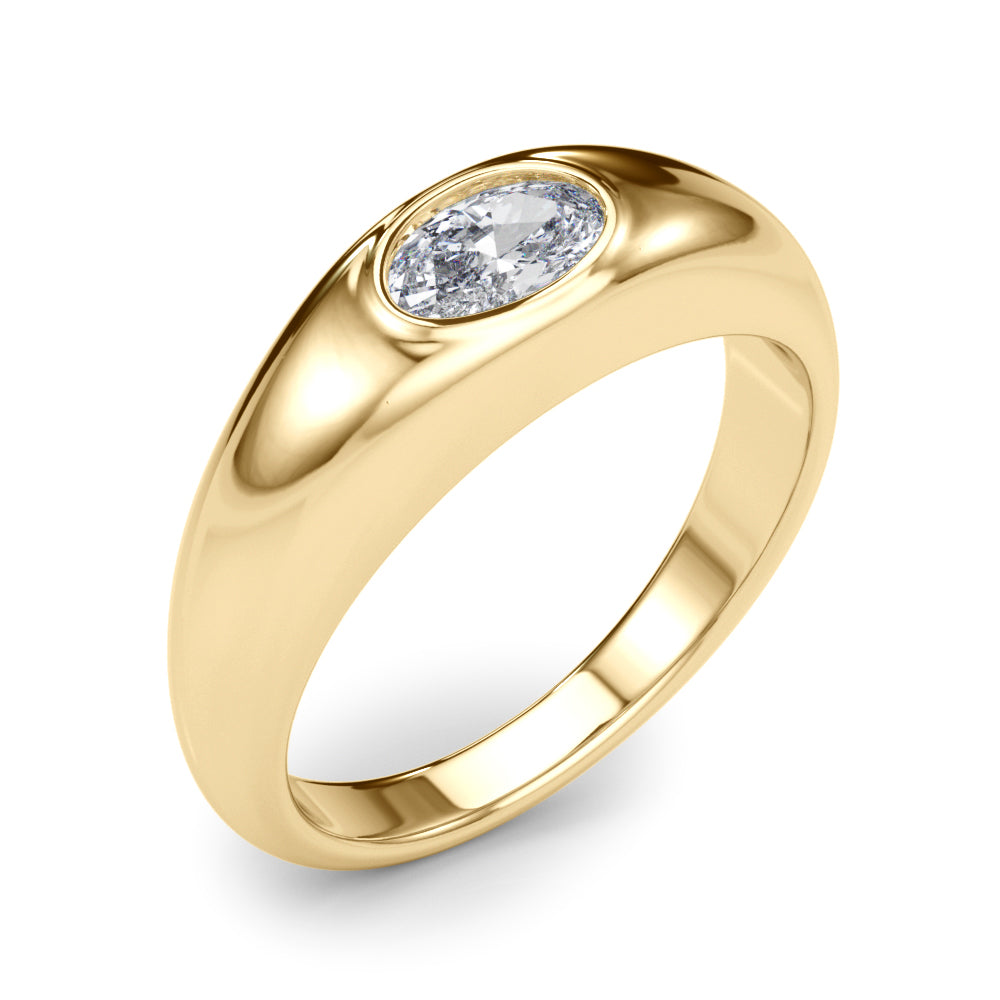 Oval Solitaire Lab Grown Diamond Engagement Ring - VS1 D/E/F | 14K & 18K Gold | 14K White Gold | Oval Lab Diamond | Picasso Gold & Diamond Chicago