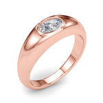 Oval Solitaire Lab Grown Diamond Engagement Ring - VS1 D/E/F | 14K & 18K Gold | 14K Yellow Gold | Oval Lab Diamond | Picasso Gold & Diamond Chicago