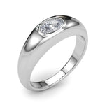 Oval Solitaire Lab Grown Diamond Engagement Ring - VS1 D/E/F | 14K & 18K Gold | 14K Yellow Gold | Oval Lab Diamond | Picasso Gold & Diamond Chicago