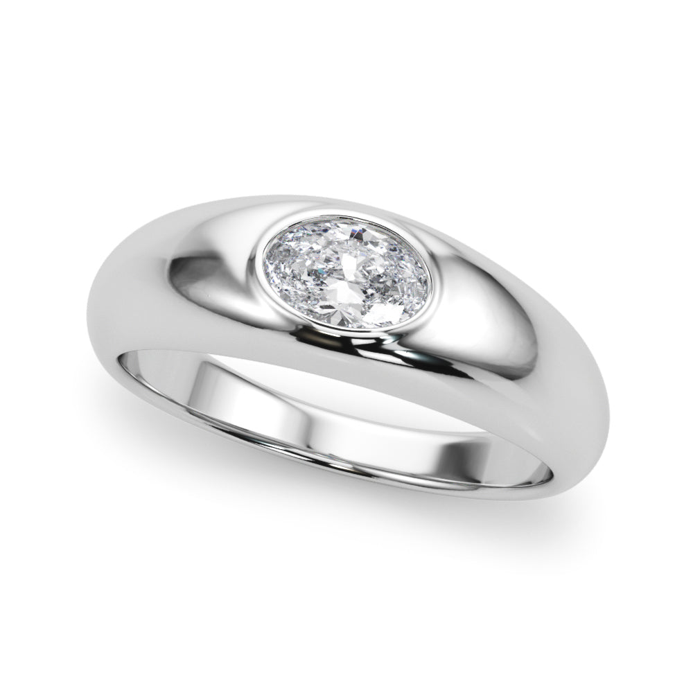 Oval Solitaire Lab Grown Diamond Engagement Ring - VS1 D/E/F | 14K & 18K Gold | 14K White Gold | Oval Lab Diamond | Picasso Gold & Diamond Chicago