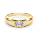 Oval Solitaire Lab Grown Diamond Engagement Ring - VS1 D/E/F | 14K & 18K Gold | 14K Yellow Gold | Oval Lab Diamond | Picasso Gold & Diamond Chicago