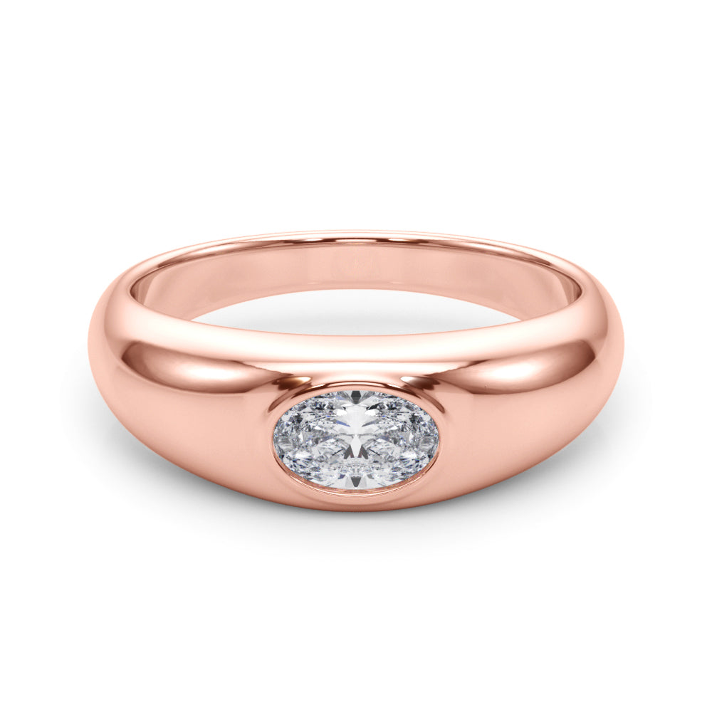Oval Solitaire Lab Grown Diamond Engagement Ring - VS1 D/E/F | 14K & 18K Gold | 14K Yellow Gold | Oval Lab Diamond | Picasso Gold & Diamond Chicago