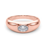 Oval Solitaire Lab Grown Diamond Engagement Ring - VS1 D/E/F | 14K & 18K Gold | 14K Yellow Gold | Oval Lab Diamond | Picasso Gold & Diamond Chicago