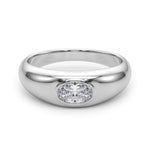 Oval Solitaire Lab Grown Diamond Engagement Ring - VS1 D/E/F | 14K & 18K Gold | 14K Rose Gold | Oval Lab Diamond | Picasso Gold & Diamond Chicago
