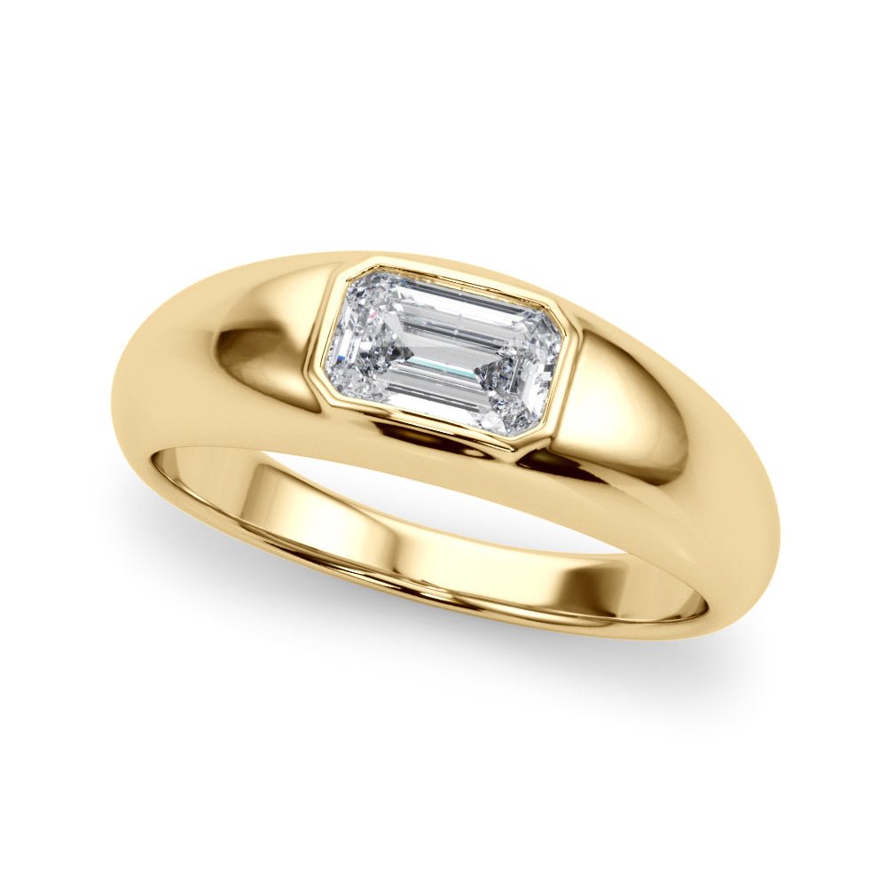Emerald Cut Solitaire Lab Grown Diamond Engagement Ring - VS1 D/E/F | 14K & 18K Gold | 14K White Gold | Emerald Cut Lab Diamond | Picasso Gold & Diamond Chicago