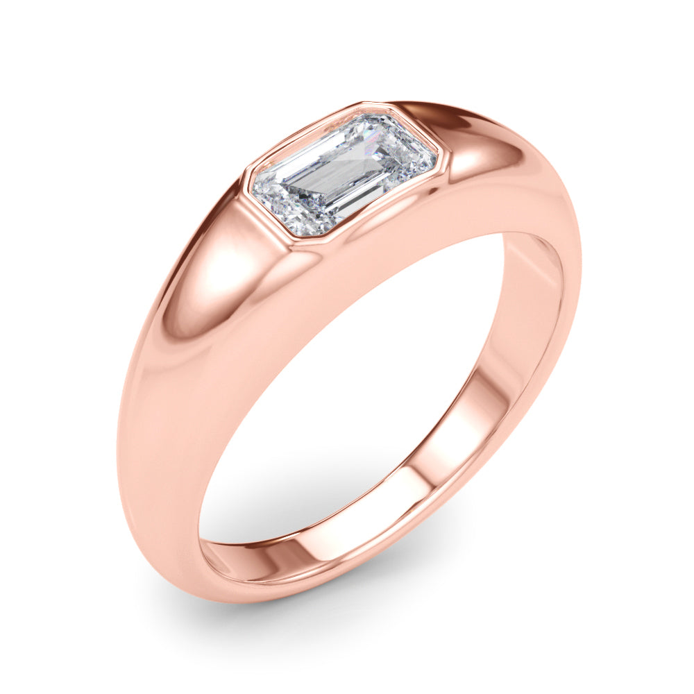 Emerald Cut Solitaire Lab Grown Diamond Engagement Ring - VS1 D/E/F | 14K & 18K Gold | 14K Yellow Gold | Emerald Cut Lab Diamond | Picasso Gold & Diamond Chicago