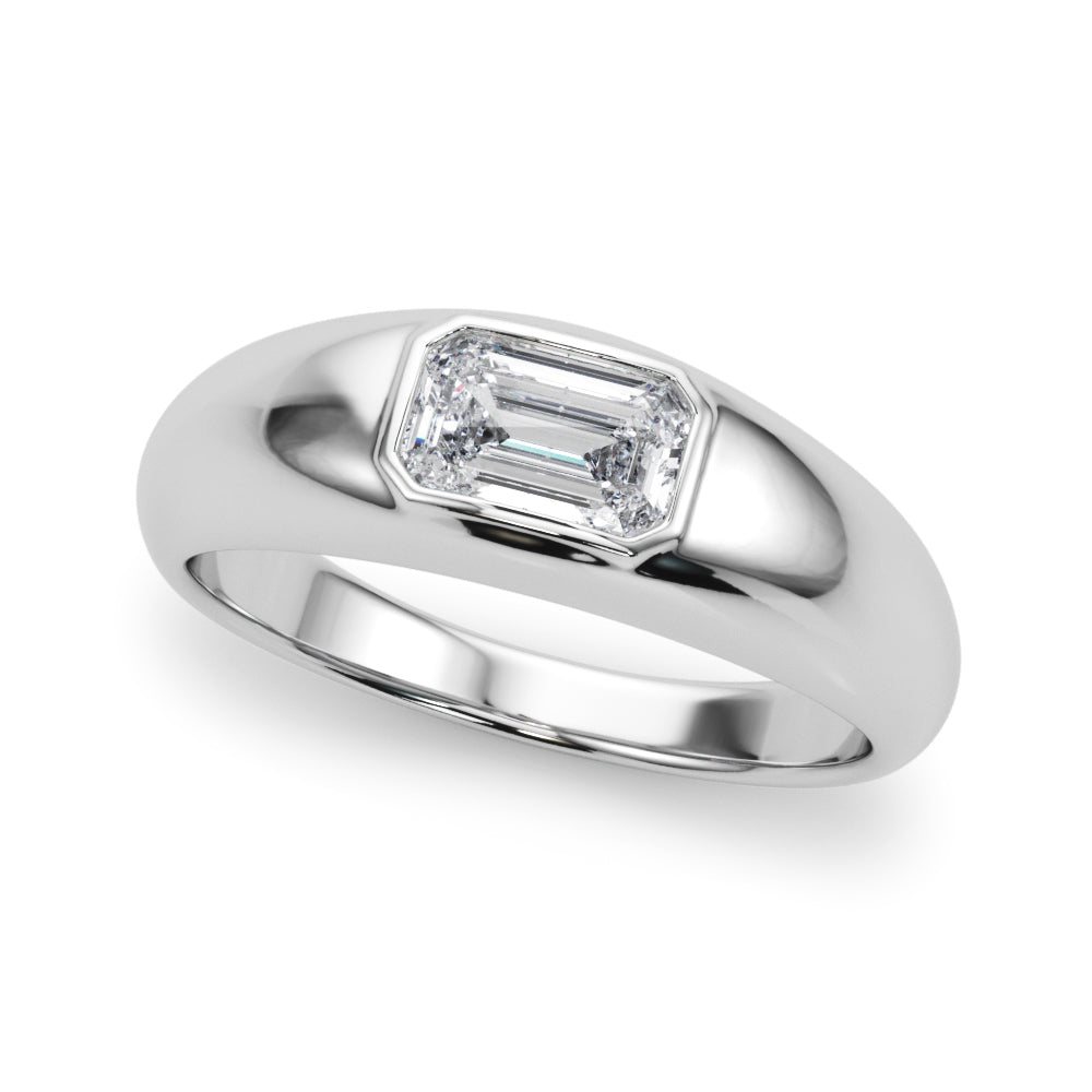 Emerald Cut Solitaire Lab Grown Diamond Engagement Ring - VS1 D/E/F | 14K & 18K Gold | 14K White Gold | Emerald Cut Lab Diamond | Picasso Gold & Diamond Chicago
