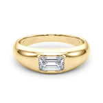 Emerald Cut Solitaire Lab Grown Diamond Engagement Ring - VS1 D/E/F | 14K & 18K Gold | 14K Yellow Gold | Emerald Cut Lab Diamond | Picasso Gold & Diamond Chicago