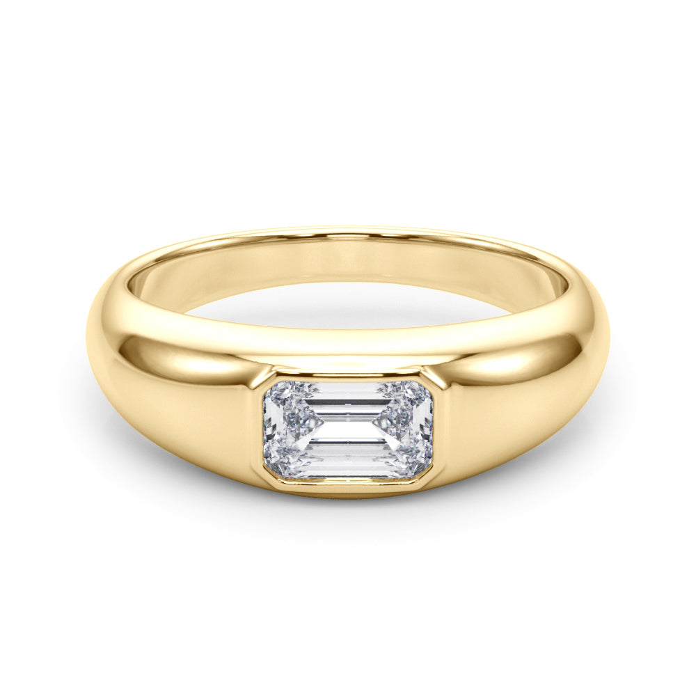 Emerald Cut Solitaire Lab Grown Diamond Engagement Ring - VS1 D/E/F | 14K & 18K Gold | 14K Yellow Gold | Emerald Cut Lab Diamond | Picasso Gold & Diamond Chicago