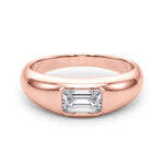 Emerald Cut Solitaire Lab Grown Diamond Engagement Ring - VS1 D/E/F | 14K & 18K Gold | 14K Yellow Gold | Emerald Cut Lab Diamond | Picasso Gold & Diamond Chicago