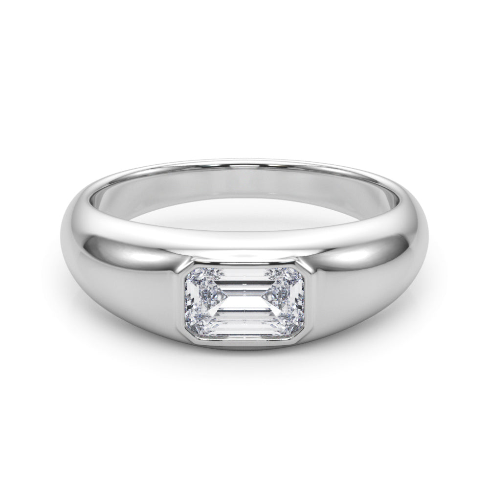 Emerald Cut Solitaire Lab Grown Diamond Engagement Ring - VS1 D/E/F | 14K & 18K Gold | 14K Rose Gold | Emerald Cut Lab Diamond | Picasso Gold & Diamond Chicago