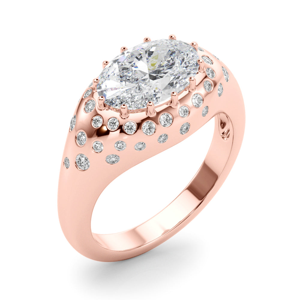 Oval Classic Lab Grown Diamond Engagement Ring - VS1 D/E/F | 14K & 18K Gold | 14K Yellow Gold | Oval Lab Diamond | Picasso Gold & Diamond Chicago