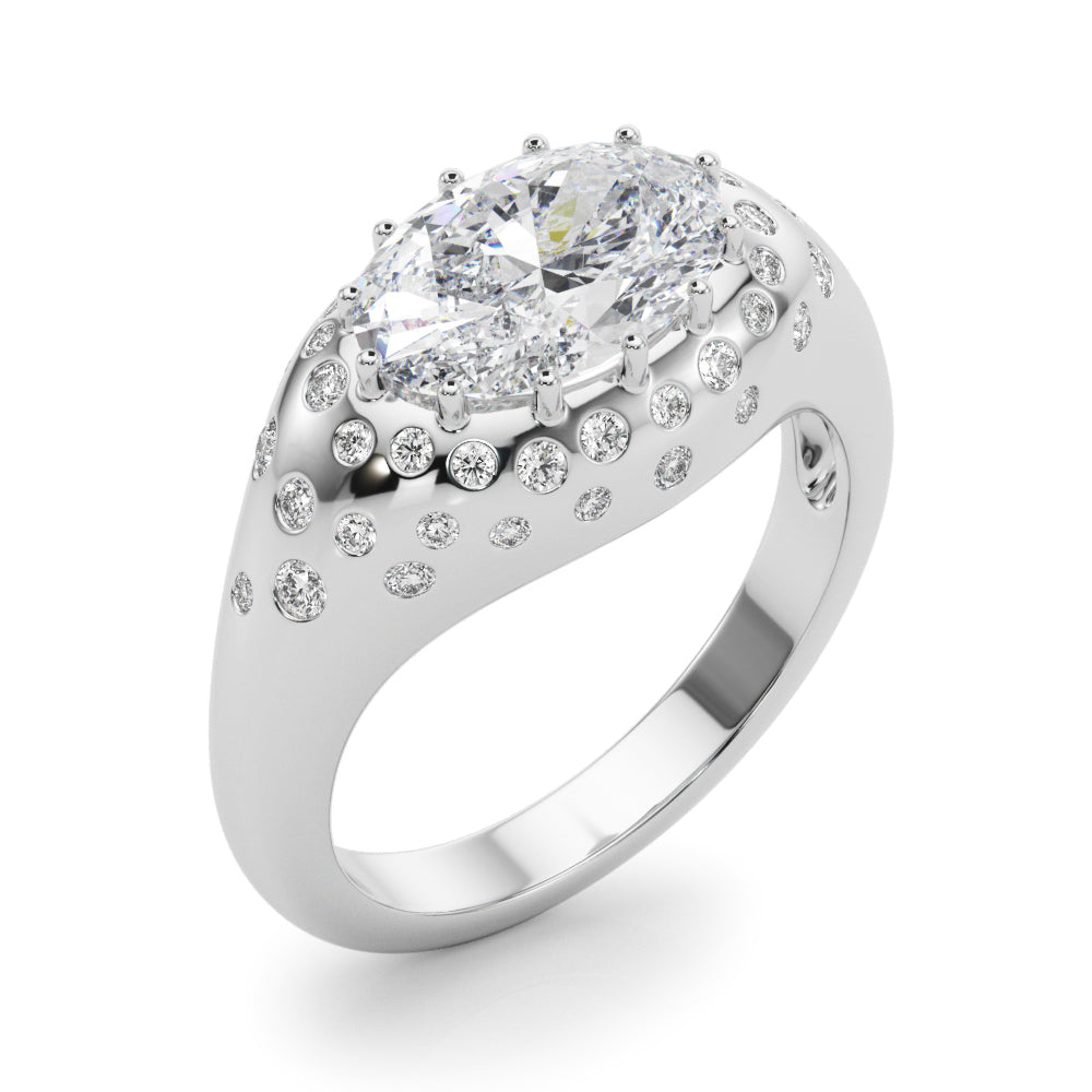 Oval Classic Lab Grown Diamond Engagement Ring - VS1 D/E/F | 14K & 18K Gold | 14K Rose Gold | Oval Lab Diamond | Picasso Gold & Diamond Chicago