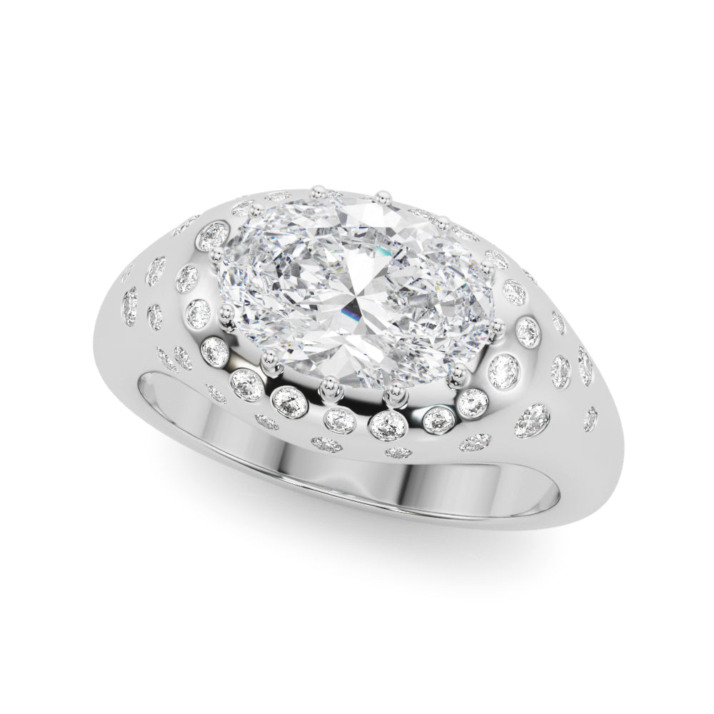 Oval Classic Lab Grown Diamond Engagement Ring - VS1 D/E/F | 14K & 18K Gold | 14K Rose Gold | Oval Lab Diamond | Picasso Gold & Diamond Chicago