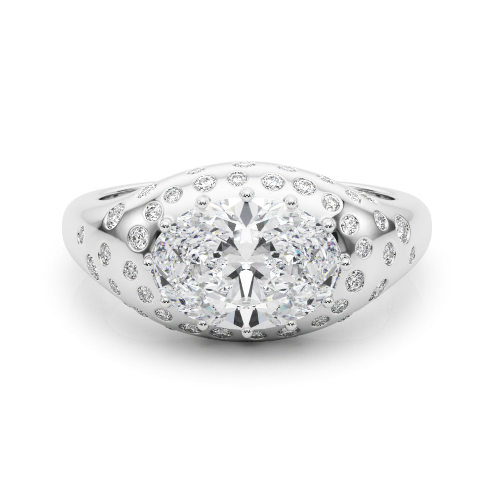 Oval Classic Lab Grown Diamond Engagement Ring - VS1 D/E/F | 14K & 18K Gold | 18K White Gold | Oval Lab Diamond | Picasso Gold & Diamond Chicago