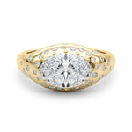 Oval Classic Lab Grown Diamond Engagement Ring - VS1 D/E/F | 14K & 18K Gold | 18K Yellow Gold | Oval Lab Diamond | Picasso Gold & Diamond Chicago