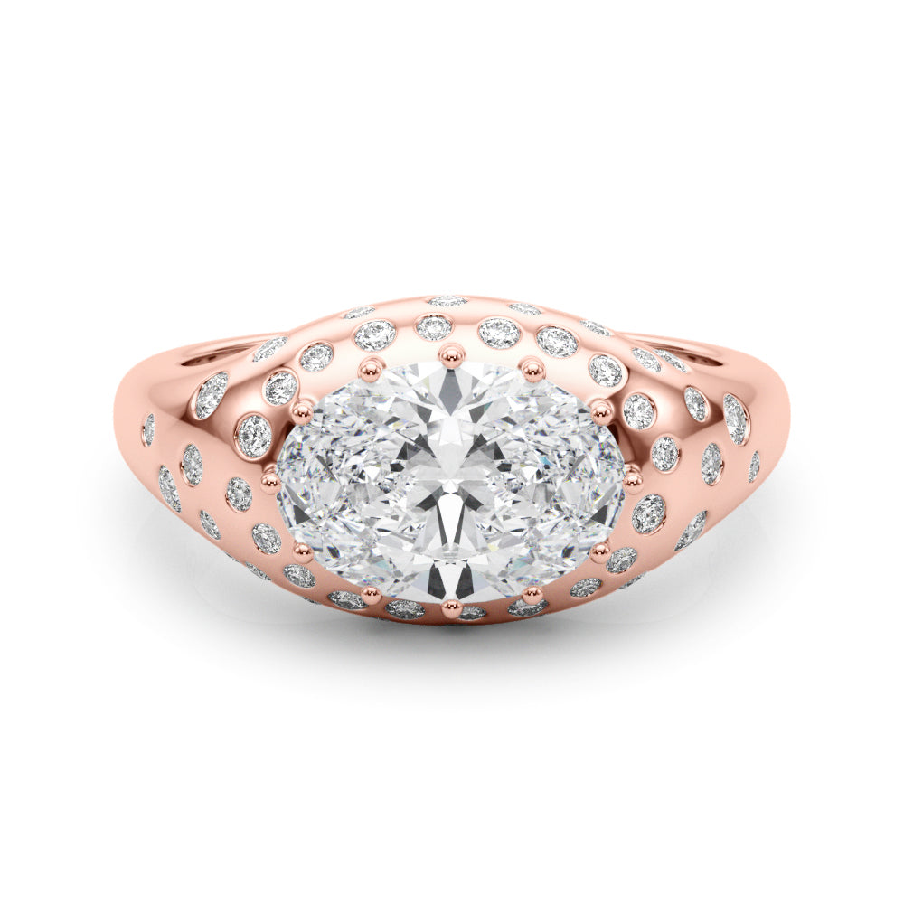 Oval Classic Lab Grown Diamond Engagement Ring - VS1 D/E/F | 14K & 18K Gold | 18K Rose Gold | Oval Lab Diamond | Picasso Gold & Diamond Chicago
